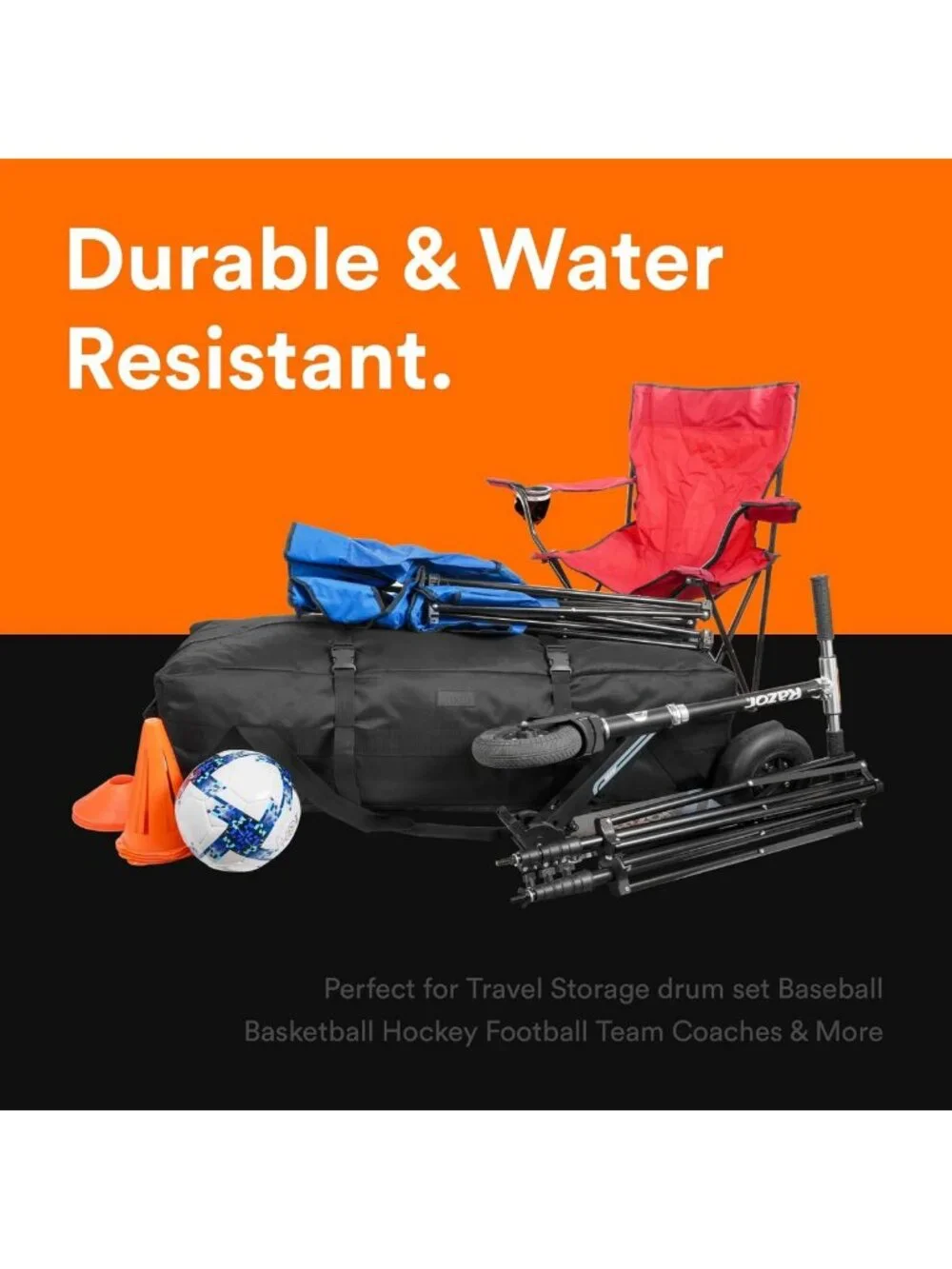 Extra Large 106L Heavy Duty Duffle Bag, Water Resistant, Perfect for Travel